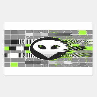 Alien TV sticker rectangle