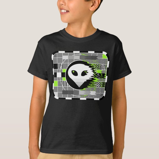 Alien TV t-shirt kid's basic black (Front)