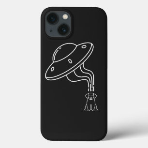 Alien UFO Abducting A Dog Puppy   iPhone 13 Case