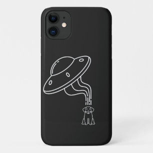 Alien UFO Abducting A Dog Puppy  Case-Mate iPhone Case