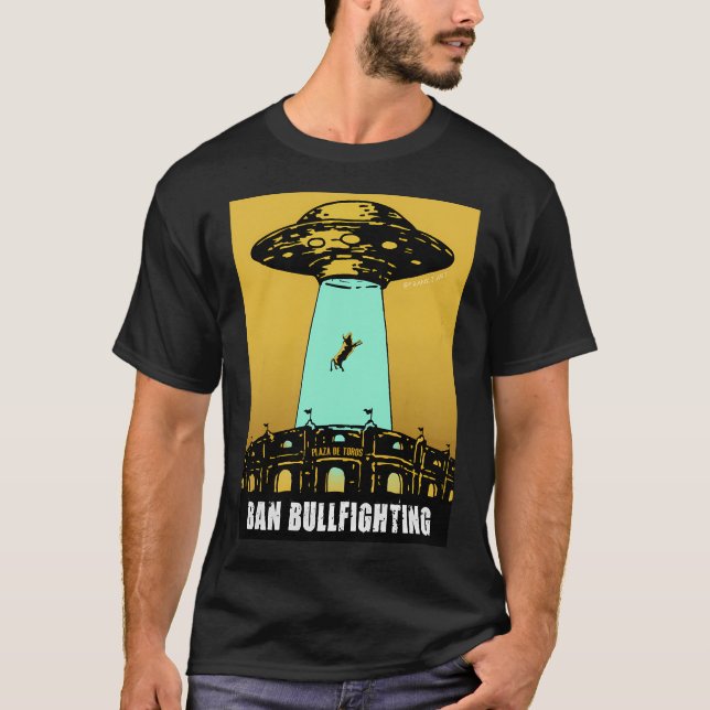 Alien Ufo Bull Abduction T-Shirt (Front)