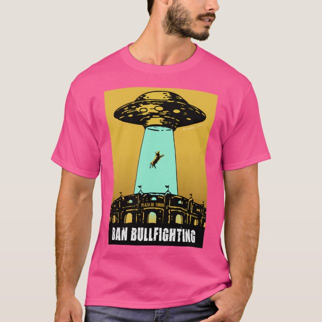 Alien Ufo Bull Abduction T-Shirt (Front)