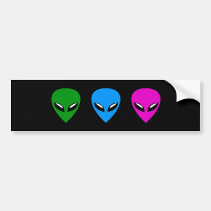 Alien UFO Bumper Sticker