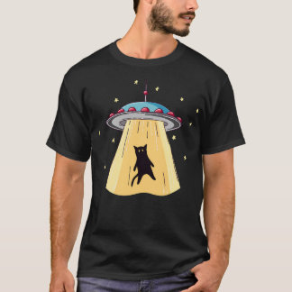 Alien Ufo Cat Abduction I Want To Believe T-Shirt