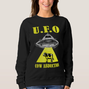 Alien Ufo Cow Abduction Alien Space Sweatshirt