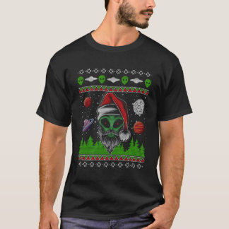 Alien Ufo Et Paranormal Ugly Knit Pattern T-Shirt