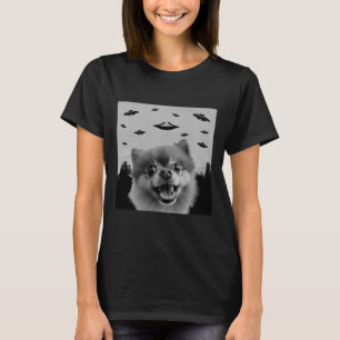 Alien UFO Funny Pomeranian Dog Lover Men Women Kid T-Shirt