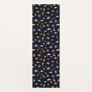 Alien UFO in Space Yoga Mat