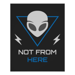 Alien UFO Sci Fi Outsider Poster