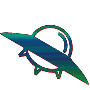 Alien UFO Ship Minimalist Apron Sci-Fi Art