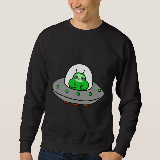 Alien Ufo Sloth Sweatshirt (Front)
