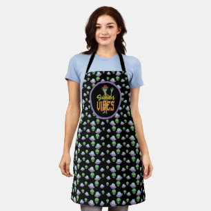 Alien UFO Summer Vibes Funny Chef's Gift Apron