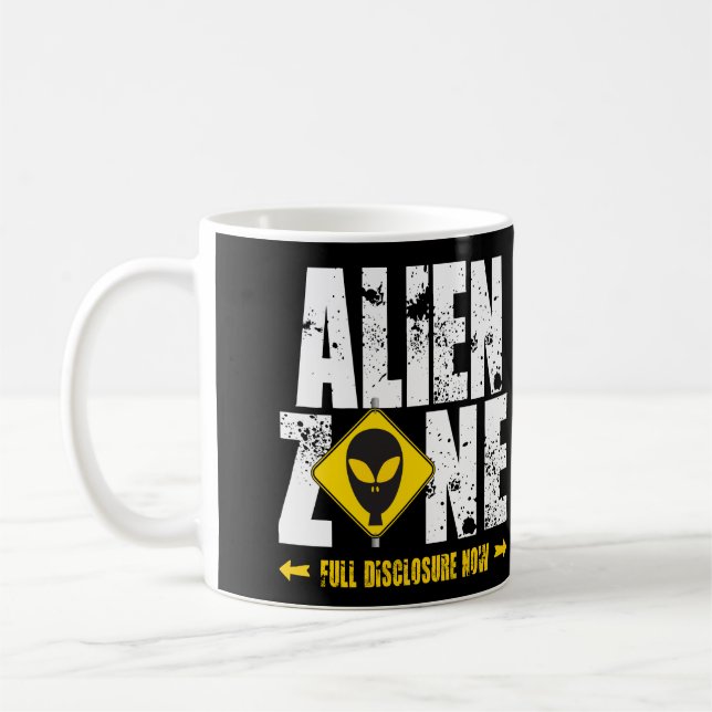 Alien/UFO Zone Coffee Mug (Left)