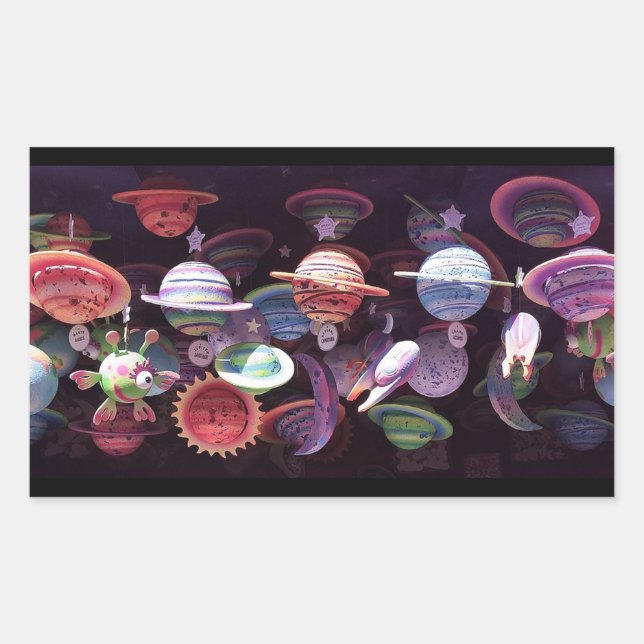Alien Universe Rectangular Sticker (Front)