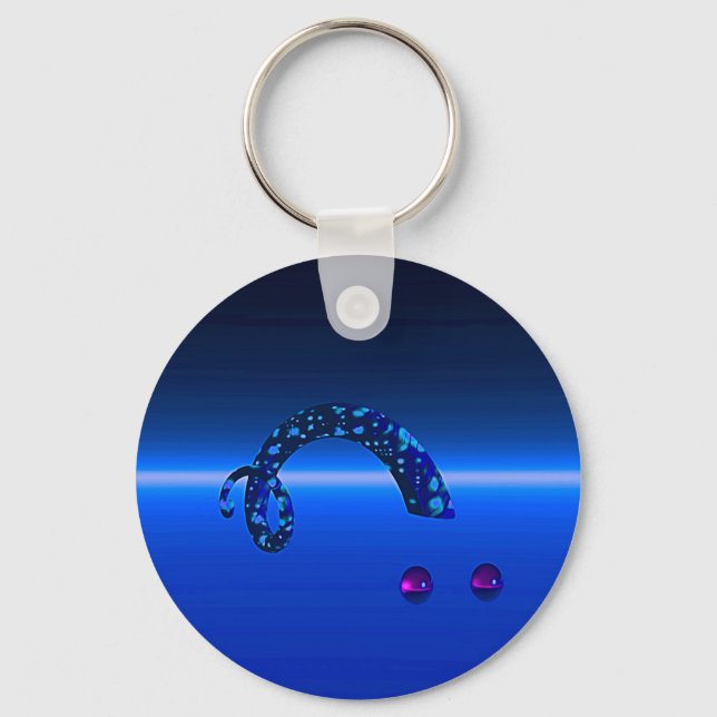 Alien Vac U Snake About To Assimilate Twin Orbs Key Ring (Front)