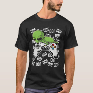 Alien Video Game Noob Oof Kids Boys Girls T-Shirt