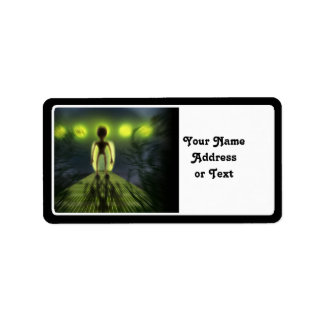 Alien Visitor Label