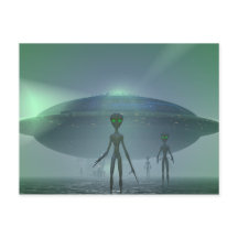 Alien Visitors postcard
