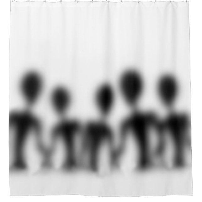 Alien Visitors Shower Curtain (Front)