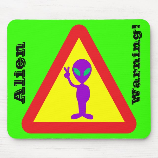 Alien Warning Mouse Pad (Front)