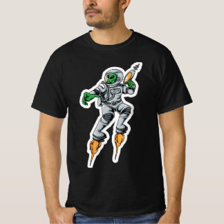 Alien Wars Sticker T-Shirt