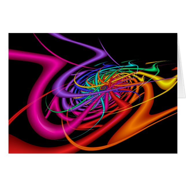 Alien Waves Modern Colourful Abstract Art (Front Horizontal)