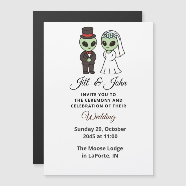 Alien Wedding Formal Ceremony Invitation (Front/Back)