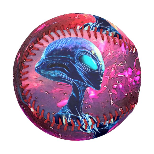 Alien Wisdom Psychedelic Scifi Art Baseball (Front Left)