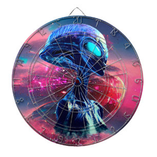 Alien Wisdom Psychedelic Scifi Art Dartboard