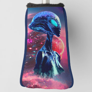 Alien Wisdom Psychedelic Scifi Art Golf Head Cover