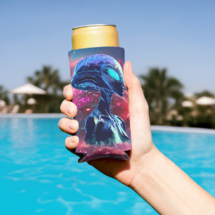 Alien Wisdom Psychedelic Scifi Art Seltzer Can Cooler