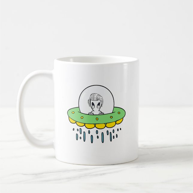 Alien with a Pompadour Coffee Mug (Left)