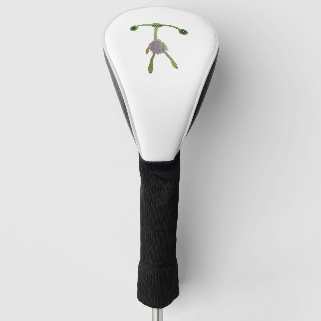 Alien with eye lanterns golf head cover (Front)