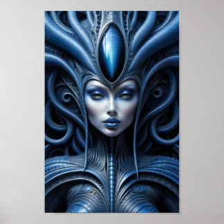 Alien Woman - 005 - Night Vision - Fantasy Art Poster