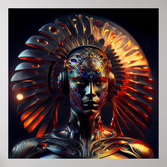 Alien Woman With Metal Headdress Poster (Front)