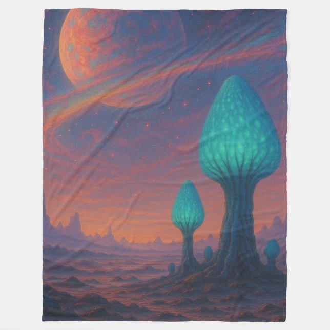 Alien World Fleece Blanket (Front)