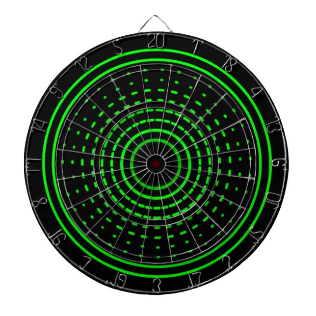 Aliens Alarm Green Gamma Light Dartboard (Front)
