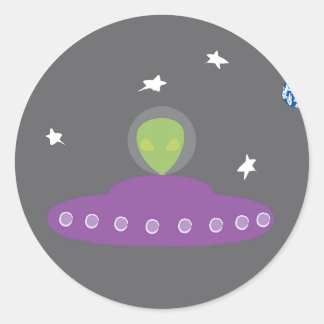 aliens and earth stickers (Front)