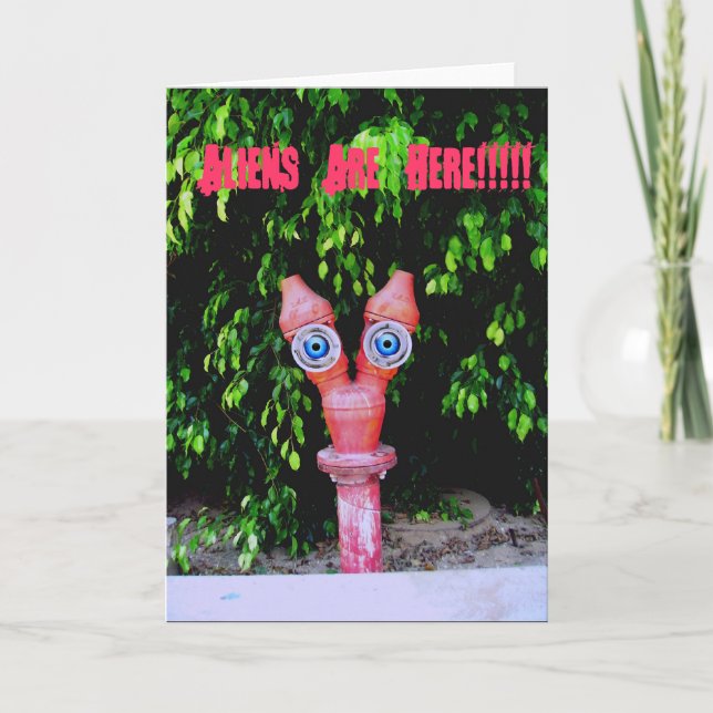 Aliens are here card (Front)