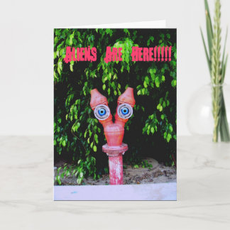 Aliens are here card