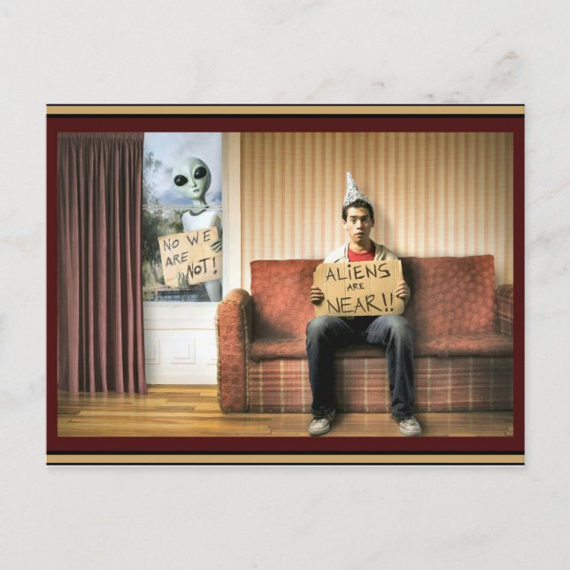 Aliens are Near - Postcard (Front)