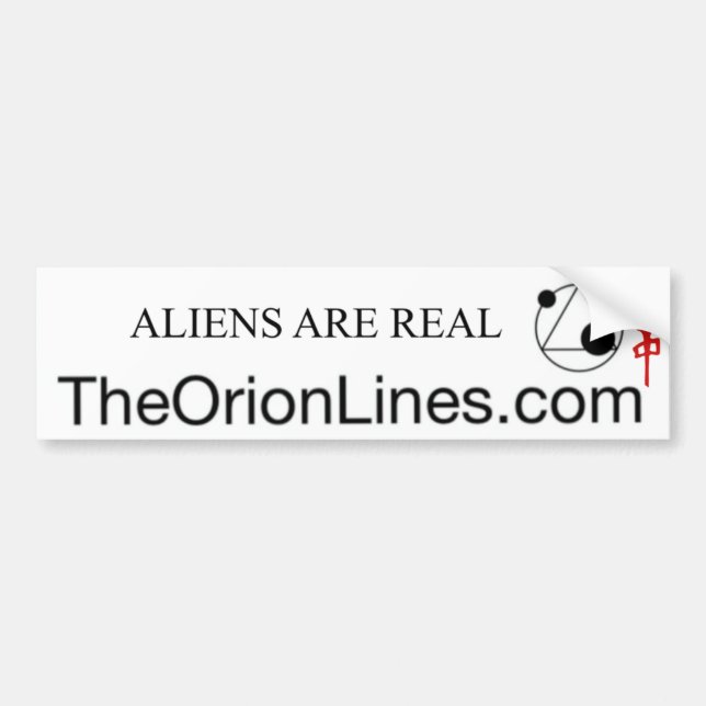 aliens are real bumper white bumper sticker (Front)