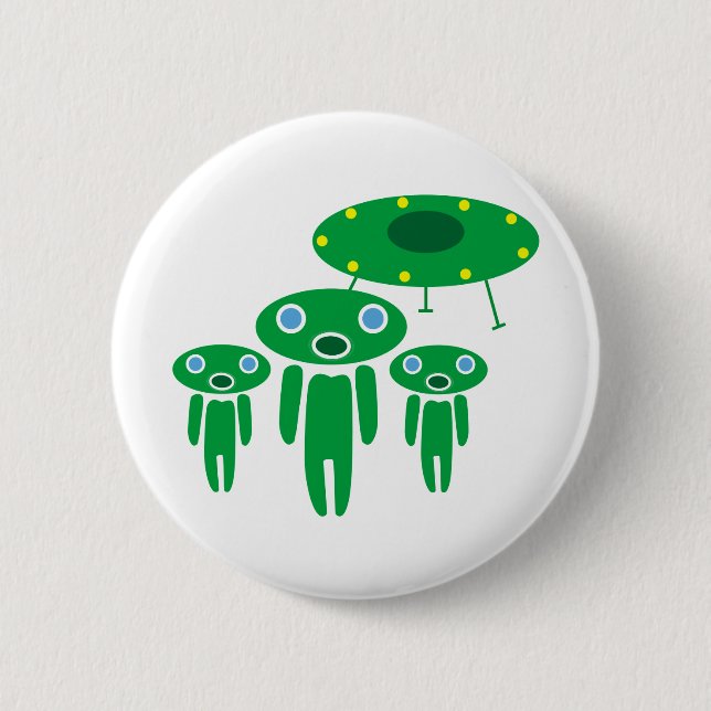 Aliens arrival 6 cm round badge (Front)