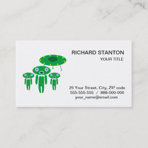 Aliens arrival business card