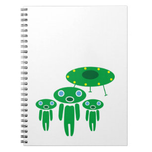Aliens arrival spiral notebook