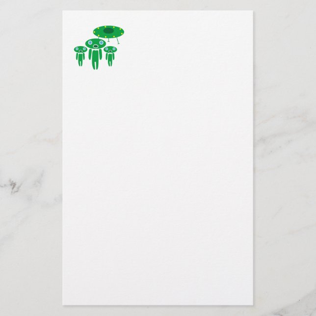 Aliens arrival stationery (Front)