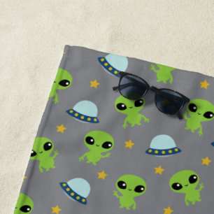 Aliens Beach Towel
