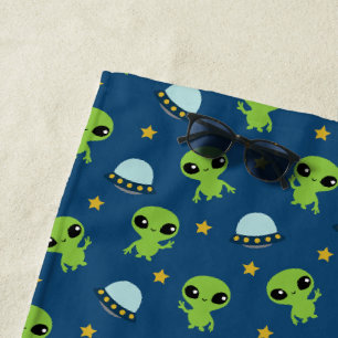 Aliens Beach Towel