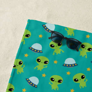 Aliens Beach Towel