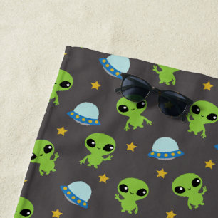 Aliens Beach Towel
